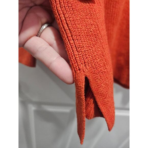 J. Jill V-neck Cotton Blend Sweater Orange Rust Size XL SKU 179 - Picture 6 of 11